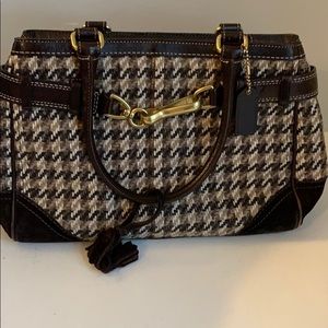 Original, vintage houndstooth coach purse